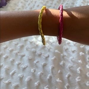Vintage banded leather bracelets